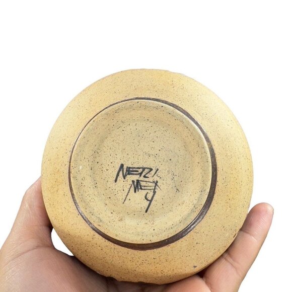 VTG Hand Painted Covered Dish Jewelry Storage Box Mexico Hand Painted Butterfly - Picture 4 of 12